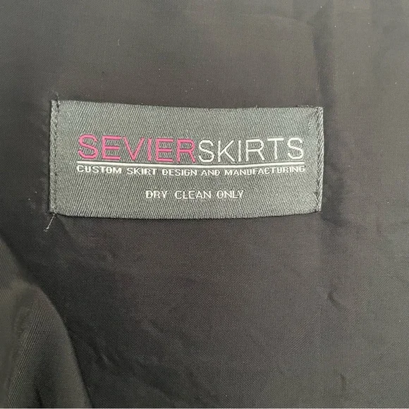 Sevier Skirts Custom Skirt Black Sequins - Picture 2 of 7